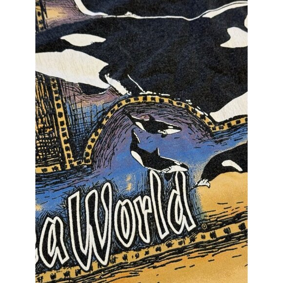 1995 Sherry's Best Sea World Tee Size XL T-Shirt Yellow Made In USA Vacation VTG - Picture 6 of 10